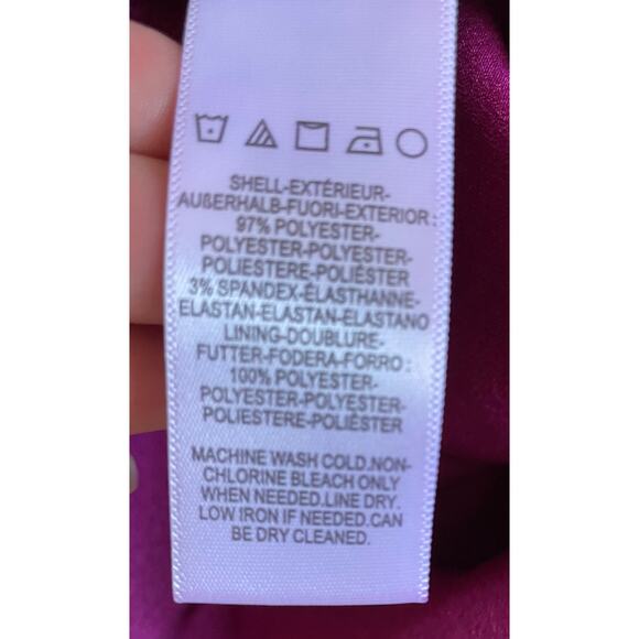 Dress the Population Open Back Midi Dress Plum Purple Size Small NEW - Picture 9 of 9